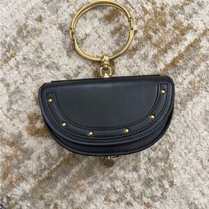 Designer Inspired Black and Gold Purse